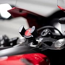 Techmount stem mount on motorcycle