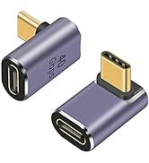 Poyiccot USB C 90 Degree Adapter 100W, 40Gbps USB C Adapter, 2Pack Up Down USB C 90 Degree Adapte...