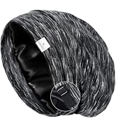 YANIBEST Silk Satin Bonnet Hair Wrap for Sleeping - Adjustable Stay on Silk Lined Slouchy Beanie ...