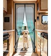 Gociean Magnetic RV Screen Door Curtain for Camper, Curtain Size 33'' x 75'', Travel Trailer, Fif...