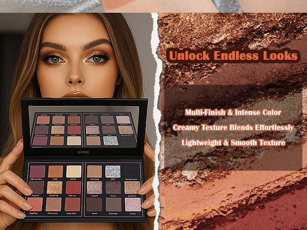 Matte Eyeshadow Palette Pro 18 Colors Pigmented Shimmer Glitter Eye Shadow Palette