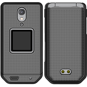 nakedcellphone Grid Texture Slim Hard Shell Case Protector Cover for CAT S22 Flip Phone