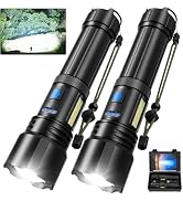 Flashlight Rechargeable Flashlights High Lumens, 99,000 LM Bright LED Flashlight Powered Flash Li...