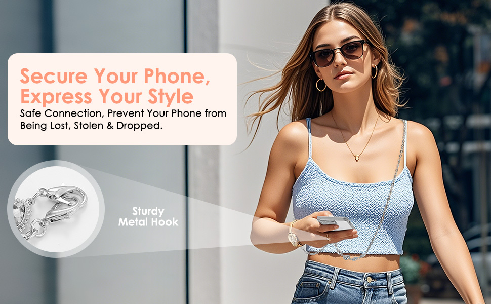crossbody phone chain, phone strap,