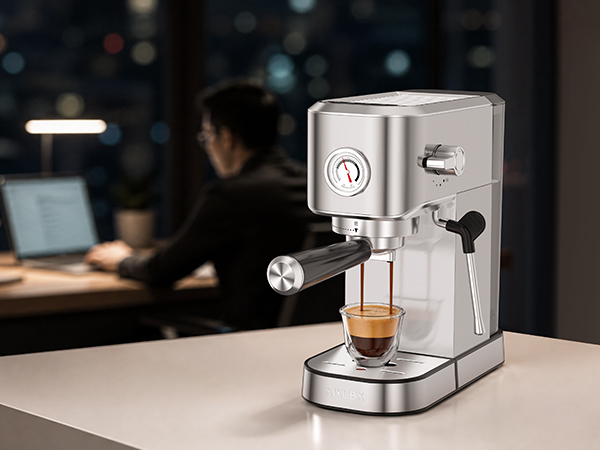 espresso machine indoor home kitchen office daily coffee