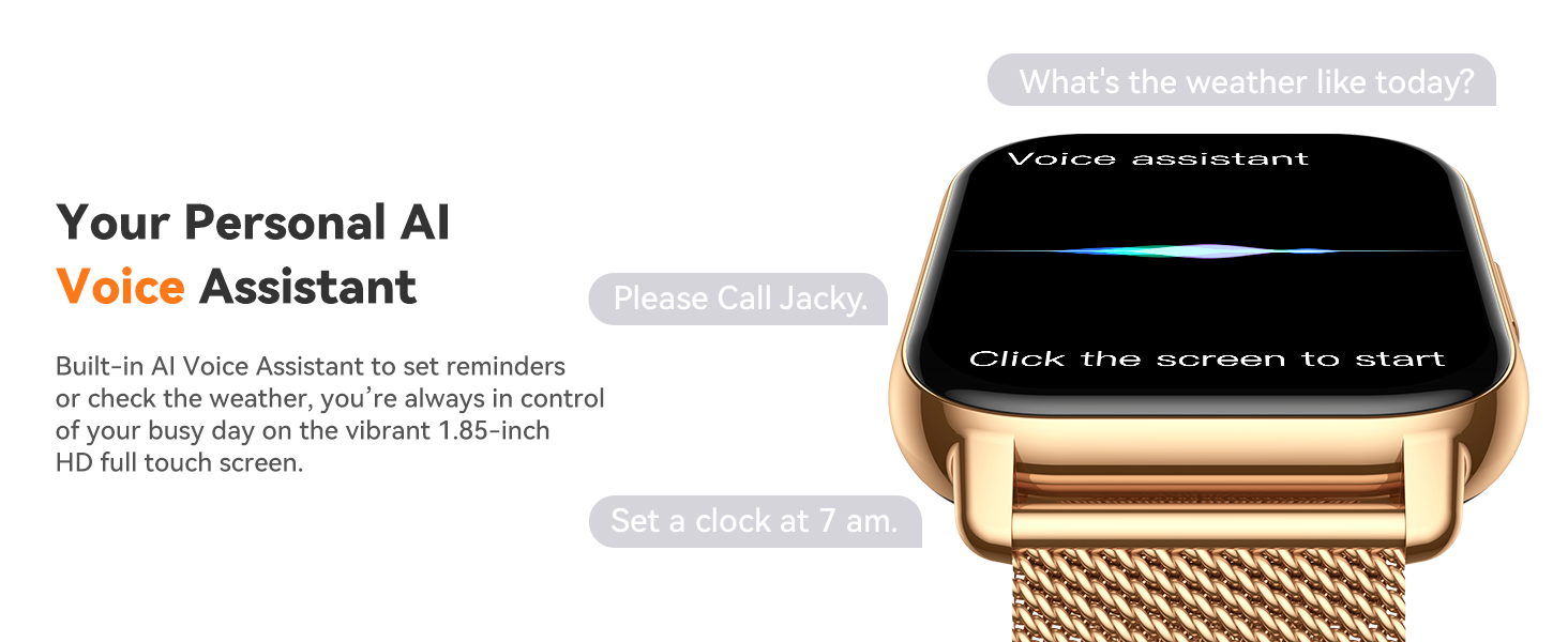 smart watch; smart watch with AI voice assistant