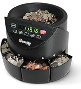 Cassida C100 Electronic Coin Sorter/Counter, Countable coins 1¢, 5¢, 10¢, 25¢, 250 coins/min, 110...