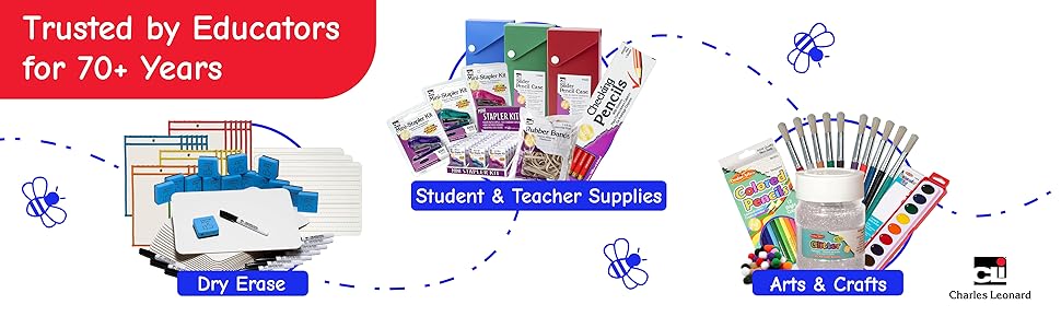 Charles Leonard Classroom Mess-free learning whiteboard