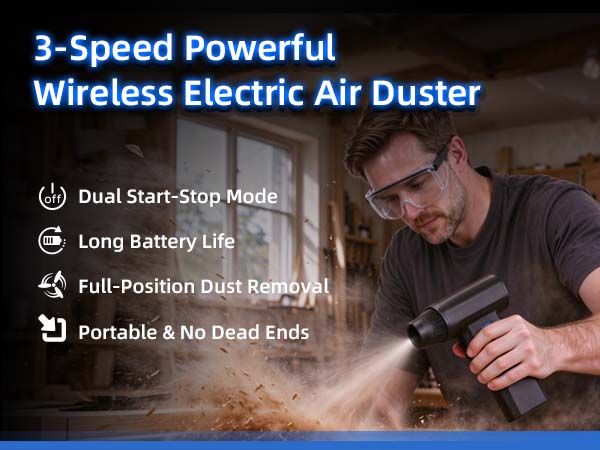 3-Speed Powerful Wireless Electric Air Duster