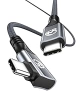 JavicTech Right Angle USB C 3.2 Gen 2x2 Cable 10ft, 20Gbps USBC to USBC Data Cable, 4K Type-C Mon...