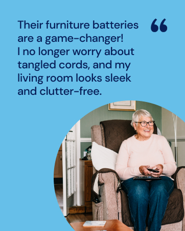 armchair battery for clutter free living room charging portable supplies when without electricity