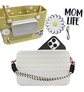 GBYAN Silicone Phone Holder with Charms for Bogg Bag,Zipper Phone Case with Handle, Beach Tote Ba...
