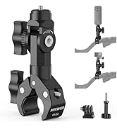 NEEWER Motorcycle Bike Handlebar Clamp Mount, Heavy Duty Clip Holder, 1/4" Screw & 3 Prong Adapte...