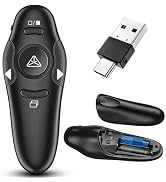 2-in-1 USB Type C Presentation Clicker Wireless Presenter Remote Clicker for PowerPoint Presentat...
