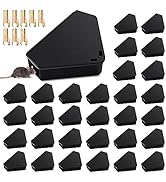 Qualirey 36 Pcs Mice Station with Key Triangle Bait Station Reusable Rodent Trap Bait Box, Keeps ...