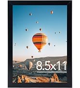 JCJMY 8.5x11 inch Picture Frame Black for Certificate Poster and Photo, Horizontal and Vertical F...