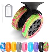 DIGIGRE Luggage Wheel Covers, 8 PCS Silicone Wheel Protector Covers for 2-2.6 inches 8-Spinner Wh...