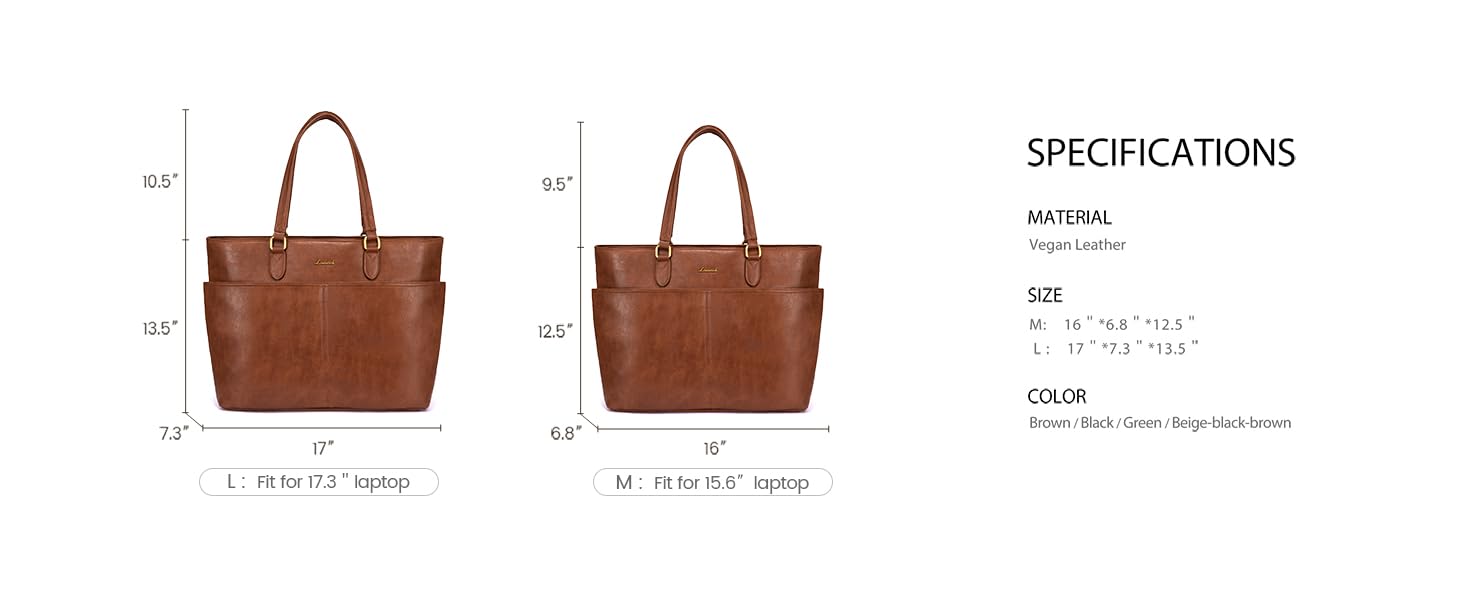 Laptop Tote Bag for Women, 15.6 inch Laptop Work Bags for Teacher/Nurse