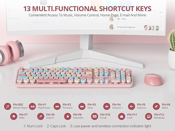 13 MULTI.FUNCTIONAL SHORTCUT KEYS