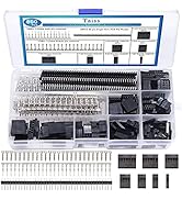Taiss 600PCS Dupont Connector Kit 2.54mm 1/2/3/4/5/6/7 Pin Housing Connector and Male Female Crim...