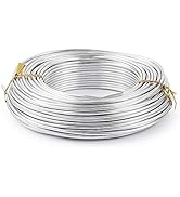 Pandahall 114 Feet Silver Aluminum Wire 2.5mm/10gauge Metal Craft Wire for DIY Manual Arts Jewelr...