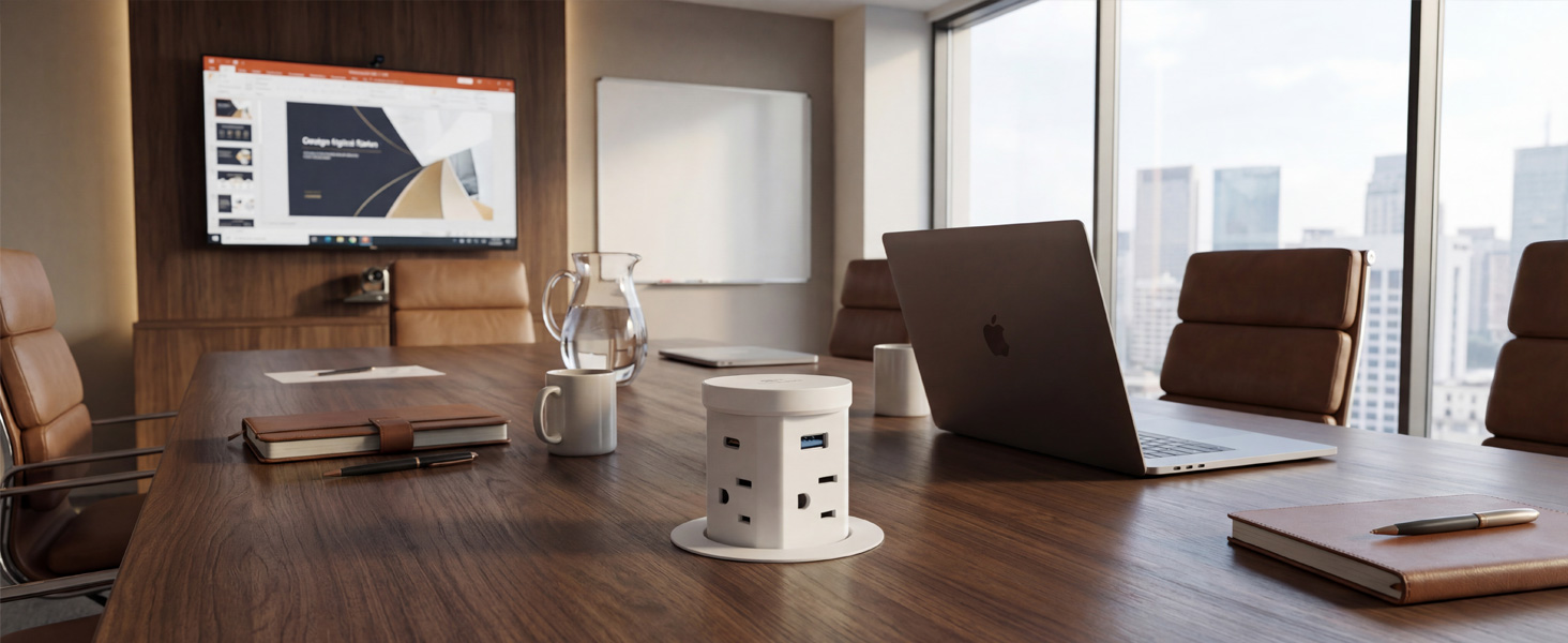 conference table power hub desk plug station recessed power strip power outlet pop up socket