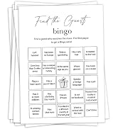 Birthday Party Games, Find The Guest Bingo, 25 Pcs Card Set for Guests, Fun Birthday Game for Tee...