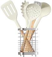 KEINEUX Utensil Holder Kitchen Countertop Organizer, Cutlery Drainer Sink Caddy Storage Drying Ra...