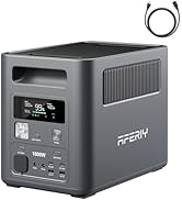 AFERIY Portable Power Station, 1024Wh LiFePO4 Solar Generator, 1800W AC Output, Compact & Lightwe...