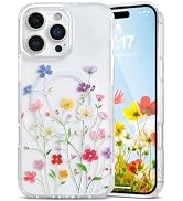 EYZUTAK Magnetic for iPhone 16 Pro Max Case Flower Case Compatible with MagSafe, Pretty Floral St...