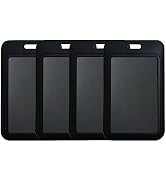 Larpur Pack of 4 Vertical ID Badge Holders Heavy Duty Work Bage Holder Hard Plastic Card Cases wi...