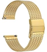 WOCCI Elite Metal Watch Band for Women and Men, Mesh Woven, 316L Stainless Steel, Quick Release, ...