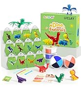 Air Dry Clay Kit - Dinosaur Theme, Modeling Clay for Kids, DIY Model Magic with Sculpting Tools a...