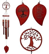 Bamboo Wind Chimes Outdoor, 38" Wooden Wind Chime for Outside Deep Tone Windchimes for Garden Han...