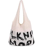 Sightor Crochet Tote Bag, Mesh Beach Bag Knit Summer Hobo Bag Vacation Boho Tote Bag for Women