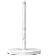 Koville African Natural Marble Paper Towel Holder Countertop, Genuine Stone Paper Towel Holder St...