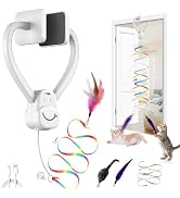 PANRIO Interactive Cat Toy for Indoor Cats Automatic Hanging Door Frame Toy | Cat Toy with Feathe...