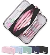 FAHZON Cute Pencil Case, 3 Large Compartments Pencil Pouch, Elastic Pen Slots&Mesh Pockets for St...