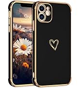 BENTOBEN iPhone 12 Mini Phone Case, Cute Heart Pattern Slim Fit Soft Flexible Shockproof TPU Bump...