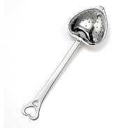 1Pc Silver Tea Strainers for Loose Tea Tea Infuser Heart Shaped Tea Filter Set Long Spoon Kitchen...
