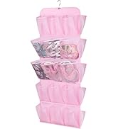 MISSLO 30 Large Pockets Dual Sided Hanging Shoe Organizer for Closet with Rotating Hanger Hanging...