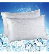 LUXEAR Pillowcase, 2 Pack Arc-Chill Cooling Pillowcases with Double-Side Design [Cooling & Cotton...
