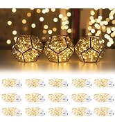 DomeStar 15 Pack String Lights, 7Ft 20 LED Waterproof Battery Operated Fairy String Lights for Ho...