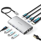 RSHTECH 9-in-1 USB C Hub Multiport Adapter with 4K HDMI, 10Gbps USB-3.2 Ports(2C + 1A), 3 USB-3.0...