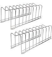 FLSEPAMB Pot Lid Organizer Pan Lid Organizer Kitchen Pot Lid Rack Suitable for Bakeware Dish Plat...