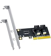 GLOTRENDS SF02 2-Port SFF-8643(Mini-SAS HD) to PCIE 4.0 X8 Adapter Card Without PCIe Bifurcation ...