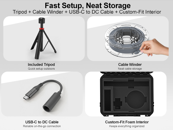 Fast Set up,Neat Storage
