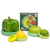 Food Huggers 5pc Reusable Silicone Food Savers | BPA Free | Plastic Free Food Storage | Dishwashe...