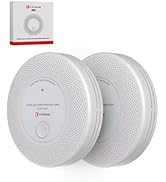 KIMROG 10-Year Battery Combination Smoke & Carbon Monoxide Detector, 2-in-1 CO Detector Alarm wit...