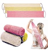 African Net Sponge with Handles 3 Pieces Long African Exfoliating Net Washcloth Bath Sponge Net C...